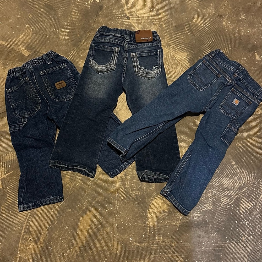 Trendy Kids' Denim Jeans Trio